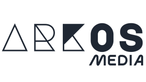 Logo de Arkos Media, una agencia de marketing que combina innovación y compromiso personalizado, con un diseño moderno que refleja claridad, creatividad y enfoque en resultados.