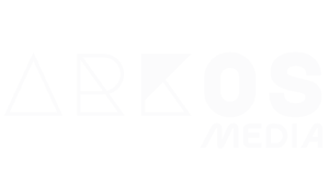 Logo de Arkos Media, una agencia de marketing que combina innovación y compromiso personalizado, con un diseño moderno que refleja claridad, creatividad y enfoque en resultados.